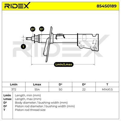 Stoßdämpfer RIDEX 854S0189 854S0189 - foto 5