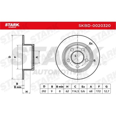 Bremsscheibe Stark SKBD-0020320 SKBD-0020320 - foto 8