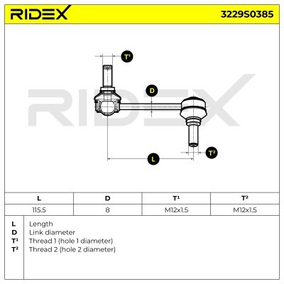 Stabilisator Stange RIDEX 3229S0385 3229S0385 - foto 5