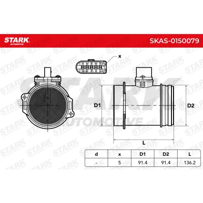 Luftmassenmesser Stark SKAS-0150079 SKAS-0150079 - foto 6
