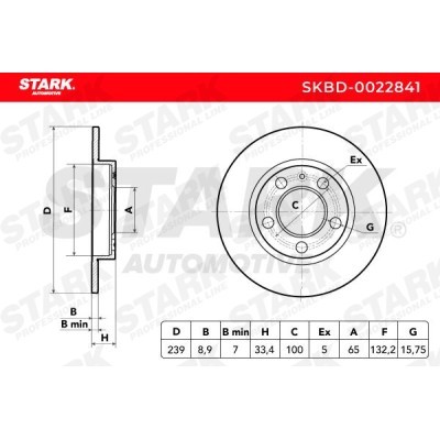 Bremsscheibe Stark SKBD-0022841 SKBD-0022841 - foto 6