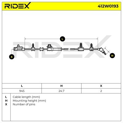 ABS Sensor RIDEX 412W0193 412W0193 - foto 7