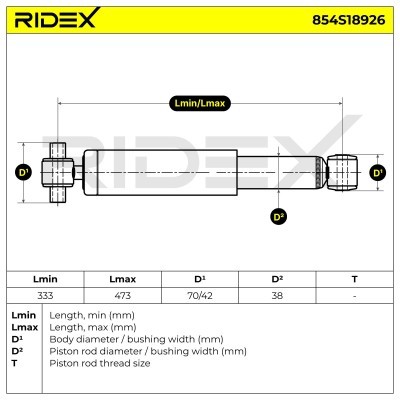 Stoßdämpfer RIDEX 854S18926 854S18926 - foto 8