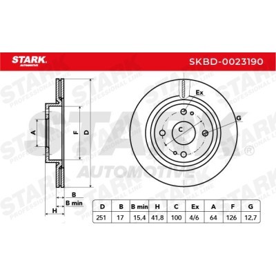 Bremsscheibe Stark SKBD-0023190 SKBD-0023190 - foto 3