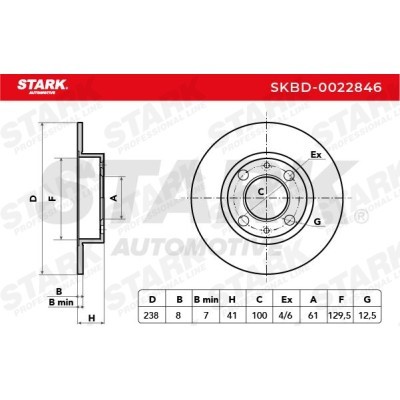 Bremsscheibe Stark SKBD-0022846 SKBD-0022846 - foto 3