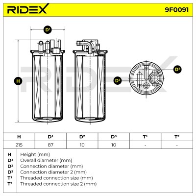 Kraftstofffilter RIDEX 9F0091 9F0091 - foto 7
