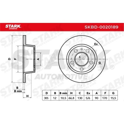 Bremsscheibe Stark SKBD-0020189 SKBD-0020189 - foto 9
