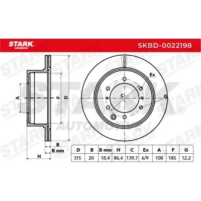 Bremsscheibe Stark SKBD-0022198 SKBD-0022198 - foto 3