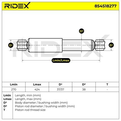 Stoßdämpfer RIDEX 854S18277 854S18277 - foto 8