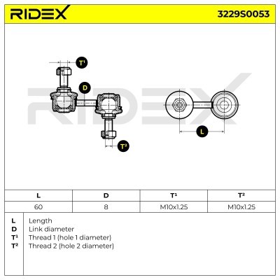 Stabilisator Stange RIDEX 3229S0053 3229S0053 - foto 5