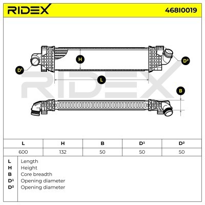 Ladeluftkühler RIDEX 468I0019 468I0019 - foto 6