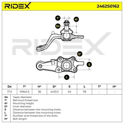Traggelenk RIDEX 2462S0162 2462S0162 - foto 7