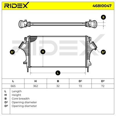 Ladeluftkühler RIDEX 468I0047 468I0047 - foto 6