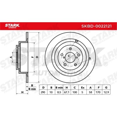 Bremsscheibe Stark SKBD-0022121 SKBD-0022121 - foto 5