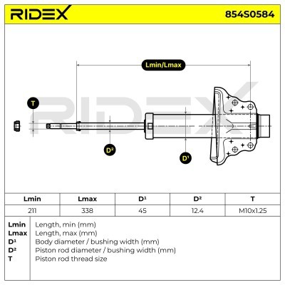 Stoßdämpfer RIDEX 854S0584 854S0584 - foto 5