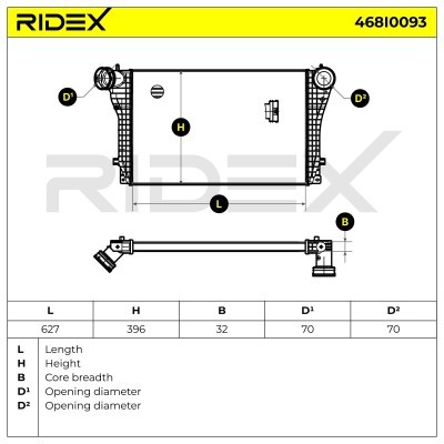 Ladeluftkühler RIDEX 468I0093 468I0093 - foto 5