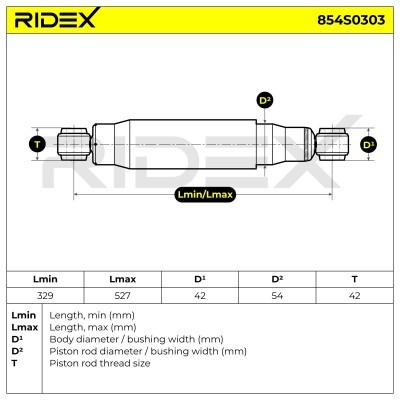Stoßdämpfer RIDEX 854S0303 854S0303 - foto 6