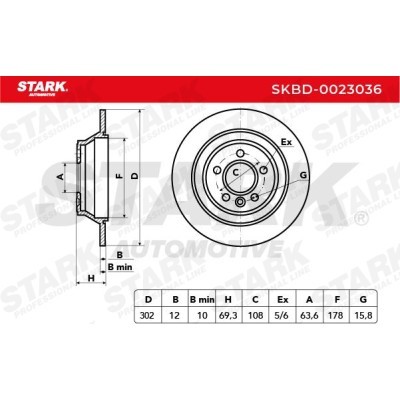 Bremsscheibe Stark SKBD-0023036 SKBD-0023036 - foto 5