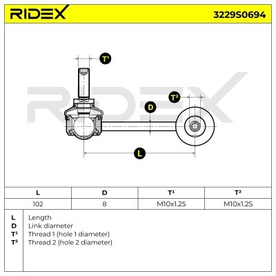Stabilisator Stange RIDEX 3229S0694 3229S0694 - foto 10