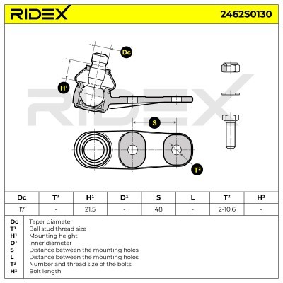 Traggelenk RIDEX 2462S0130 2462S0130 - foto 4