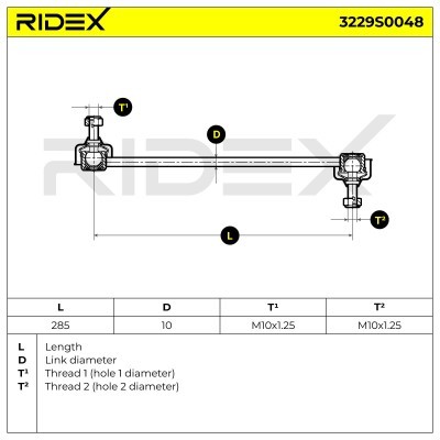 Stabilisator Stange RIDEX 3229S0048 3229S0048 - foto 7