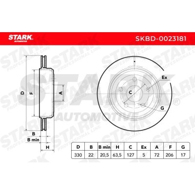 Bremsscheibe Stark SKBD-0023181 SKBD-0023181 - foto 5