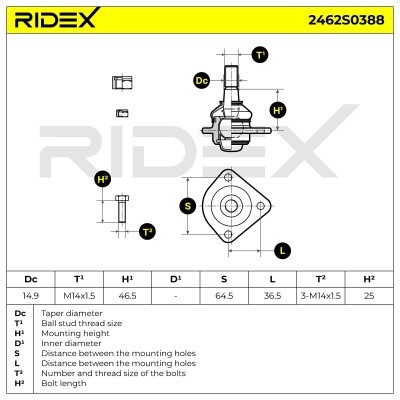 Traggelenk RIDEX 2462S0388 2462S0388 - foto 5
