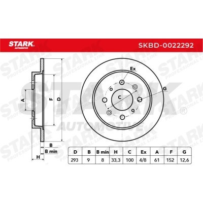 Bremsscheibe Stark SKBD-0022292 SKBD-0022292 - foto 5