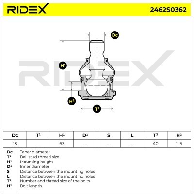 Traggelenk RIDEX 2462S0362 2462S0362 - foto 6