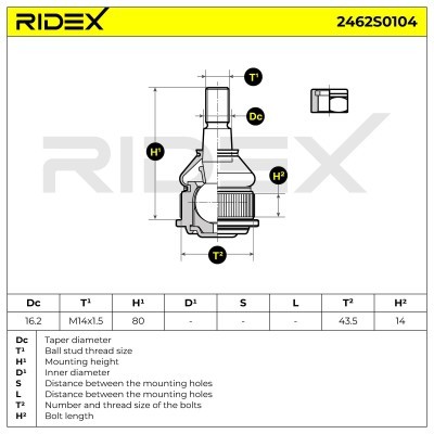 Traggelenk RIDEX 2462S0104 2462S0104 - foto 5