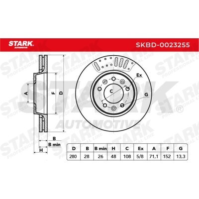 Bremsscheibe Stark SKBD-0023255 SKBD-0023255 - foto 4