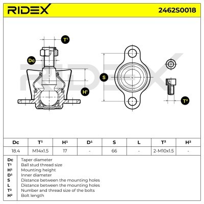 Traggelenk RIDEX 2462S0018 2462S0018 - foto 3