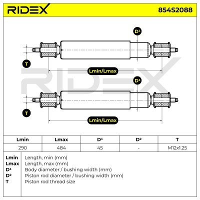 Stoßdämpfer RIDEX 854S2088 854S2088 - foto 6
