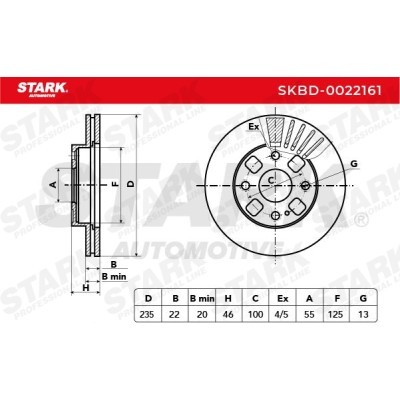 Bremsscheibe Stark SKBD-0022161 SKBD-0022161 - foto 3