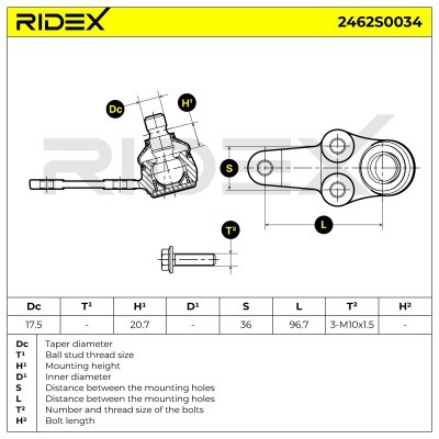 Traggelenk RIDEX 2462S0034 2462S0034 - foto 4