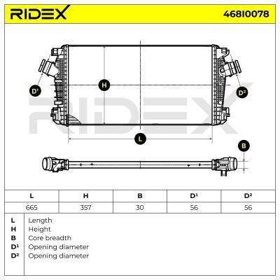 Ladeluftkühler RIDEX 468I0078 468I0078 - foto 6