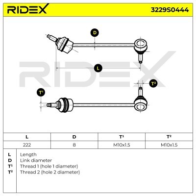 Stabilisator Stange RIDEX 3229S0444 3229S0444 - foto 7