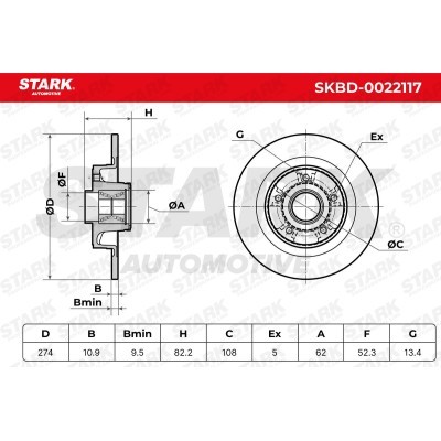 Bremsscheibe Stark SKBD-0022117 SKBD-0022117 - foto 4