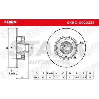 Bremsscheibe Stark SKBD-0020238 SKBD-0020238 - foto 7
