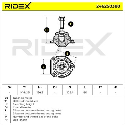 Traggelenk RIDEX 2462S0380 2462S0380 - foto 7