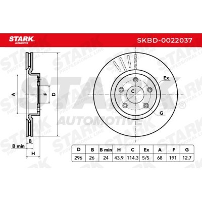 Bremsscheibe Stark SKBD-0022037 SKBD-0022037 - foto 3