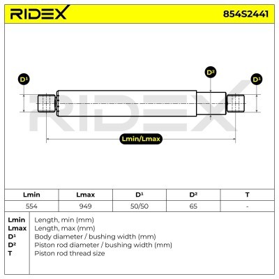 Stoßdämpfer RIDEX 854S2441 854S2441 - foto 8