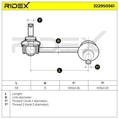 Stabilisator Stange RIDEX 3229S0561 3229S0561 - foto 5