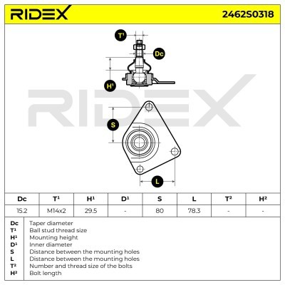Traggelenk RIDEX 2462S0318 2462S0318 - foto 5