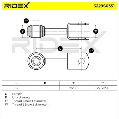 Stabilisator Stange RIDEX 3229S0351 3229S0351 - foto 6