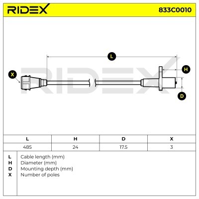 Impulsgeber, Kurbelwelle RIDEX 833C0010 833C0010 - foto 4