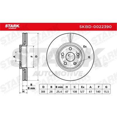 Bremsscheibe Stark SKBD-0022390 SKBD-0022390 - foto 5