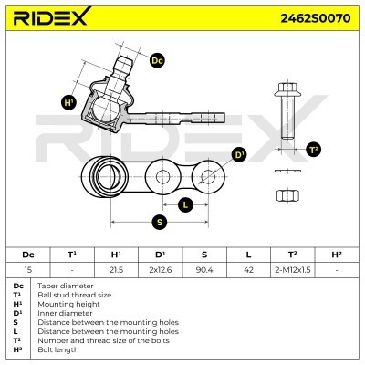 Traggelenk RIDEX 2462S0070 2462S0070 - foto 15