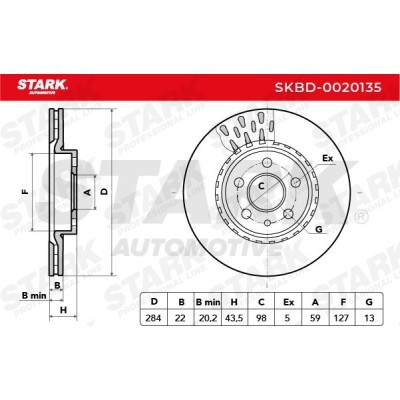 Bremsscheibe Stark SKBD-0020135 SKBD-0020135 - foto 5