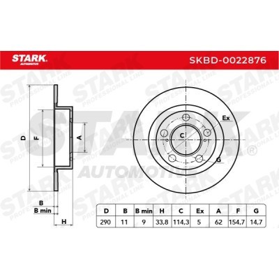 Bremsscheibe Stark SKBD-0022876 SKBD-0022876 - foto 5